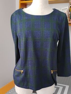 Talbot's Blue and Green Top